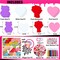 Valentines Day Foam Crafts Set, Heart Bear Bouquet Arts and Crafts Kits for Kids, DIY Craft for Preschool Classroom Activity, Ideal Gifts for Boy/Girl or Wedding Anniversary